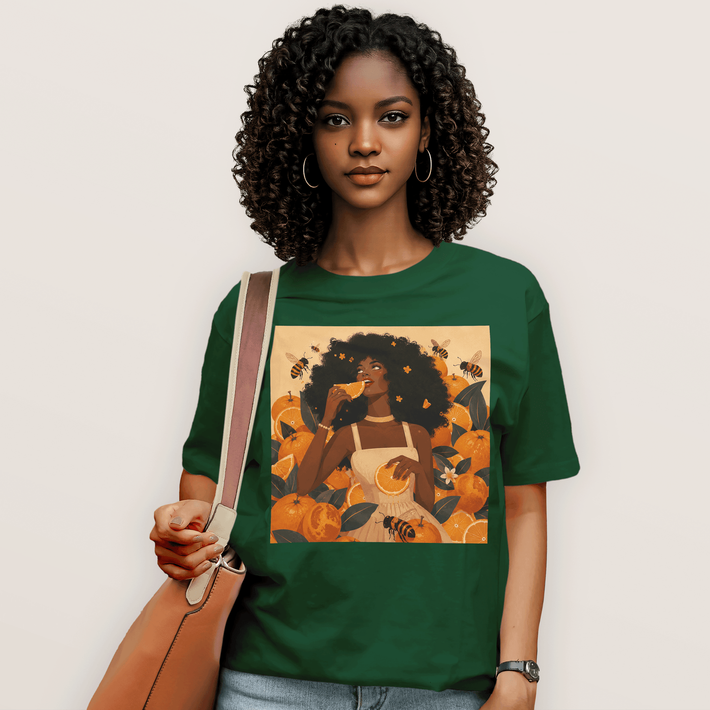 Sweet Citrus Afro Goddess T-Shirt