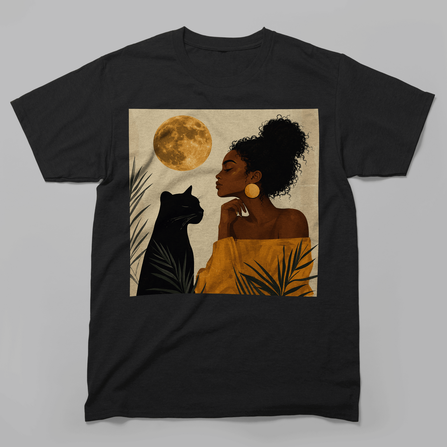 Moonlit Queen & Her Panther Spirit T-Shirt