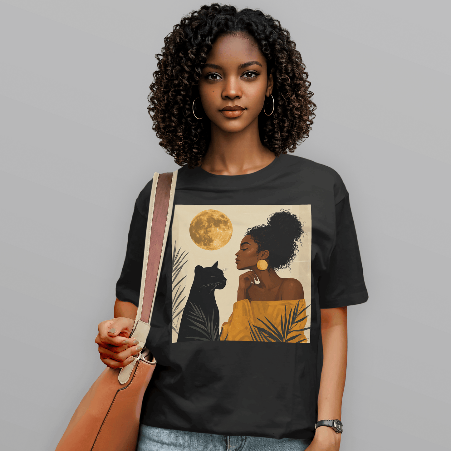 Moonlit Queen & Her Panther Spirit T-Shirt