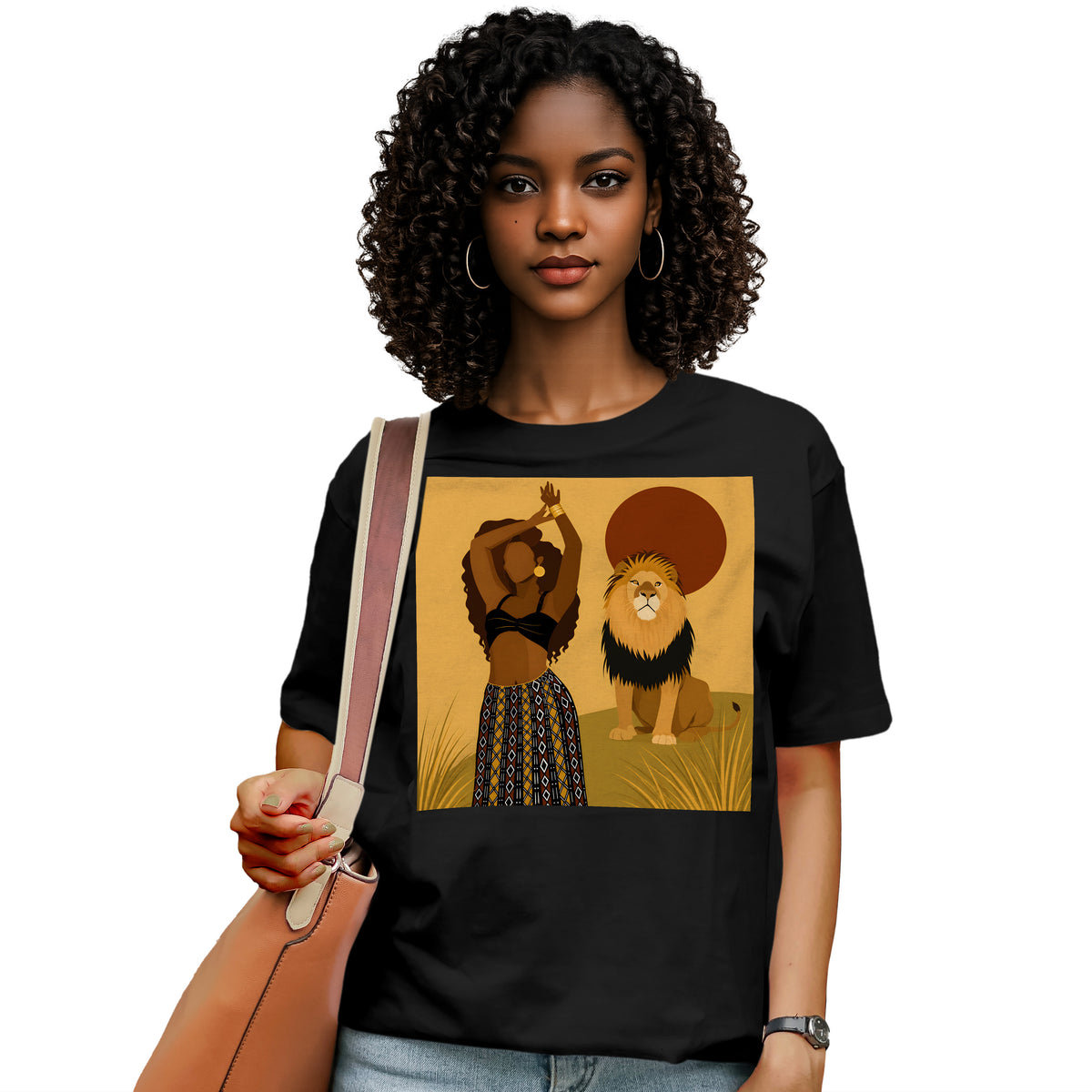 African Queen and Lion Safari T-Shirt