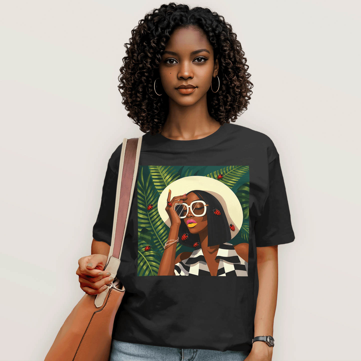 Ladybug Chic Afro Queen T-Shirt