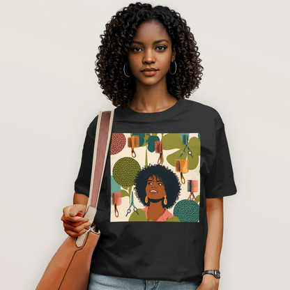 Vintage Hairstylist Afro Hair T-Shirt