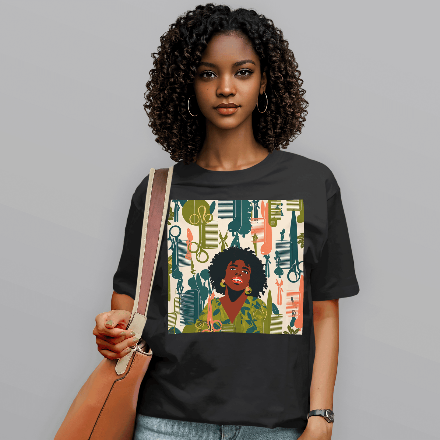 Natural Hair Queen Salon Culture Retro T-Shirt
