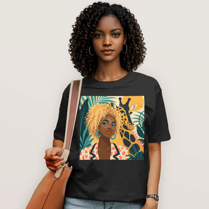 Boho Safari Giraffe Goddess T-Shirt