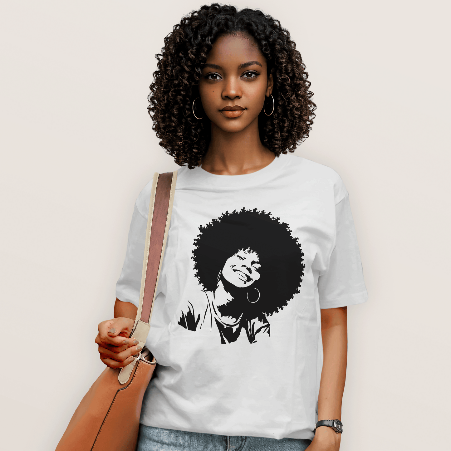 Smiling Afro Queen T-Shirt
