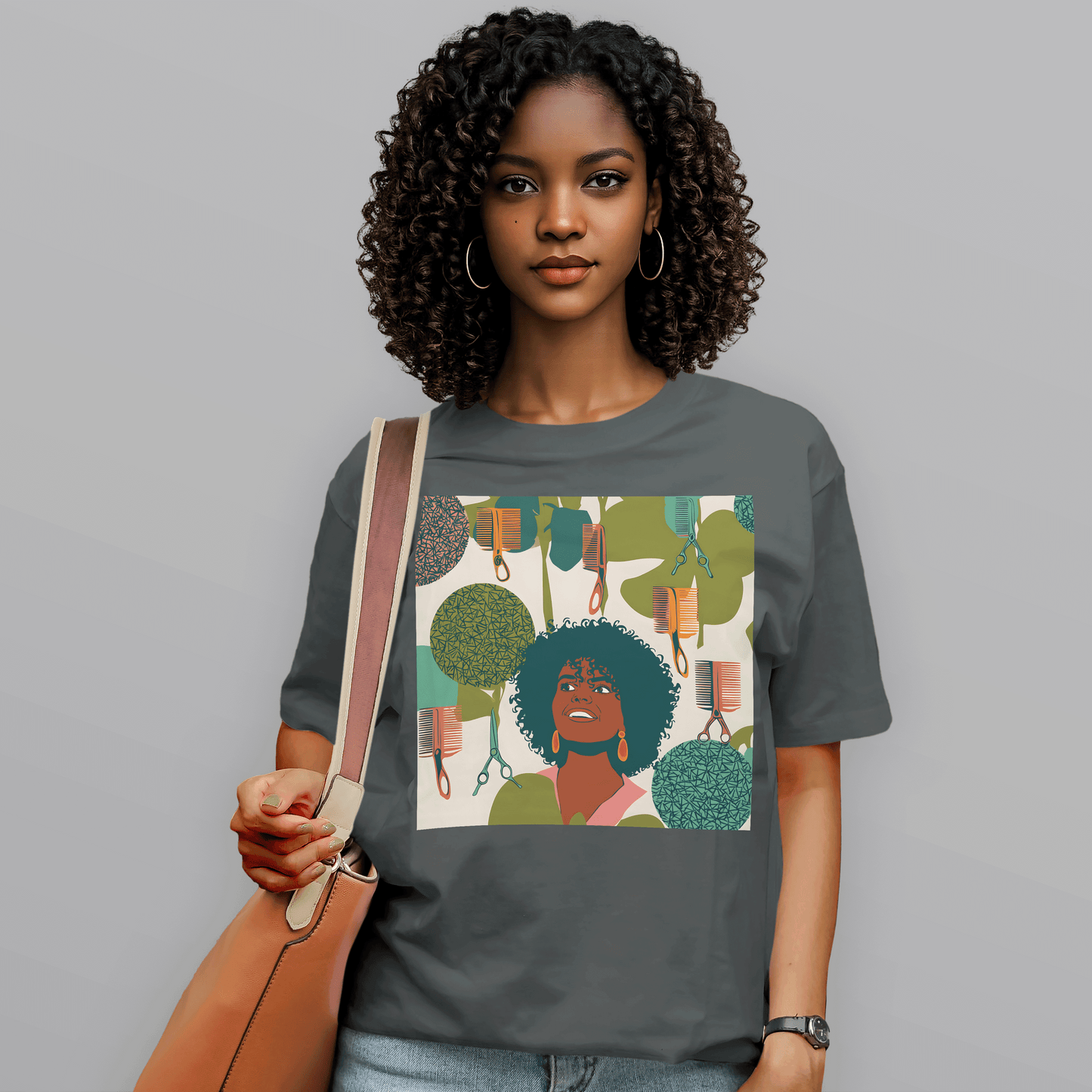Vintage Hairstylist Barber Tools Afro Hair T-Shirt