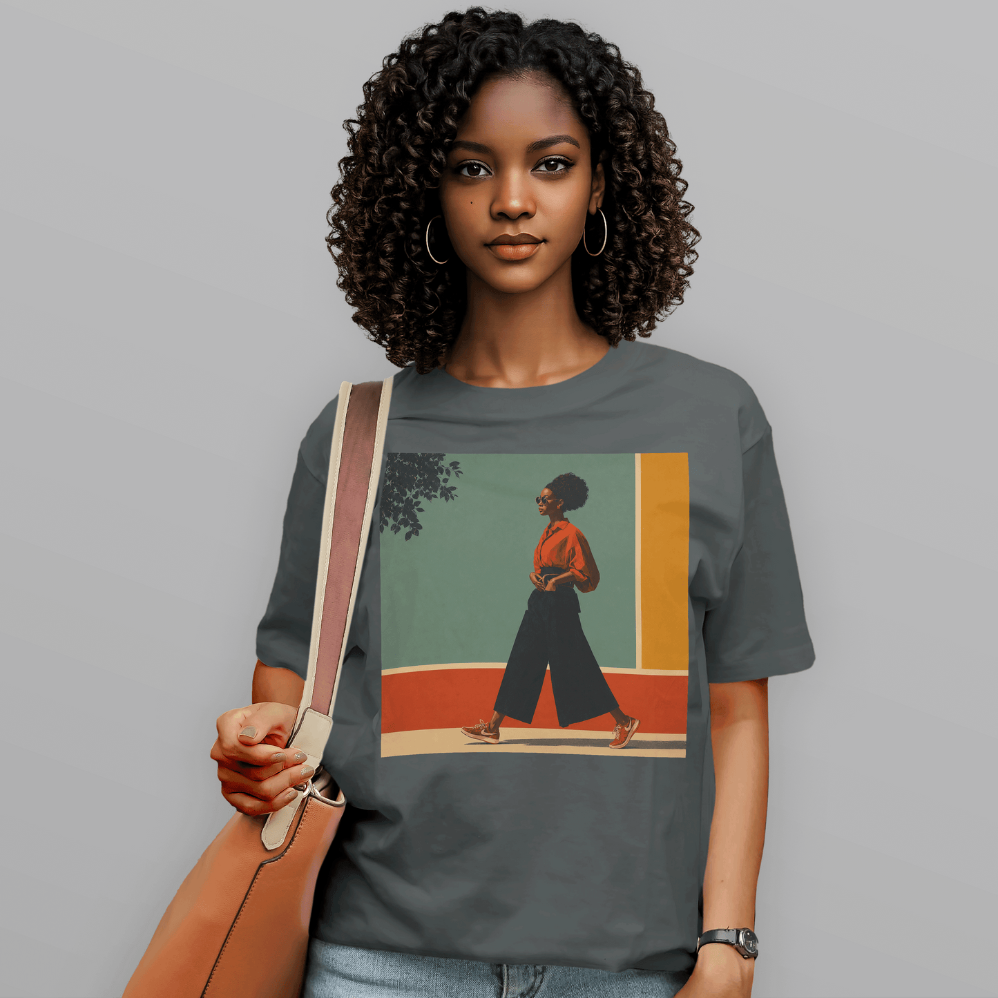She Walks in Color Retro Soul T-Shirt