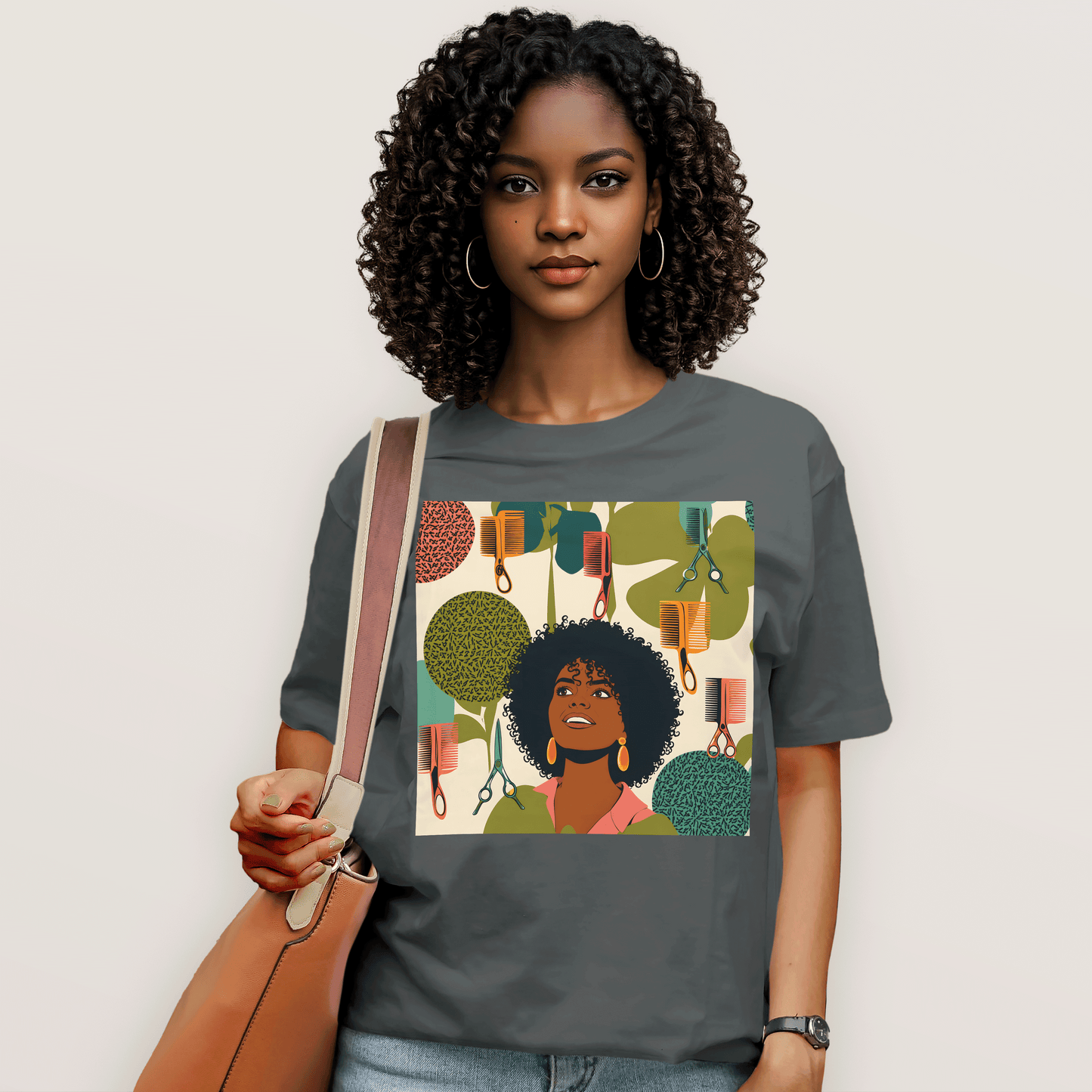Vintage Hairstylist Afro Hair T-Shirt