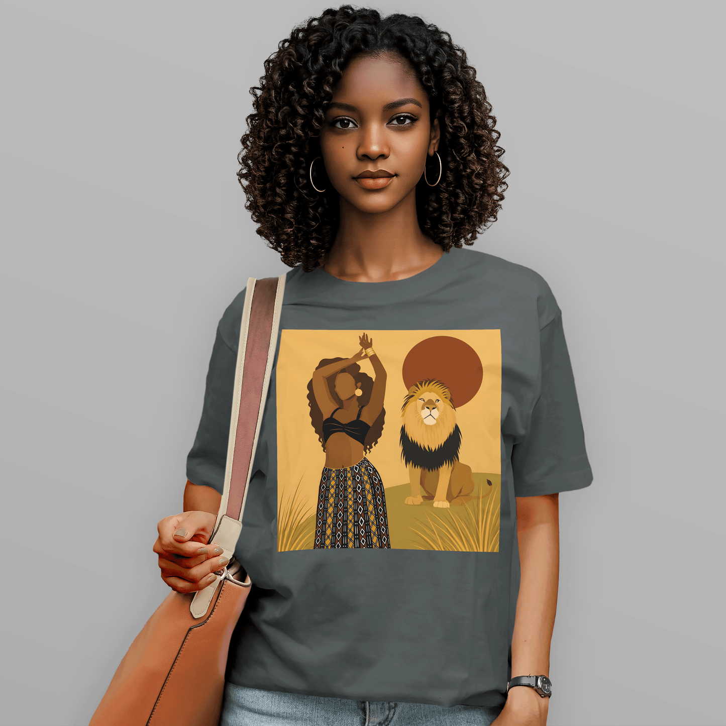 African Queen and Lion Safari T-Shirt