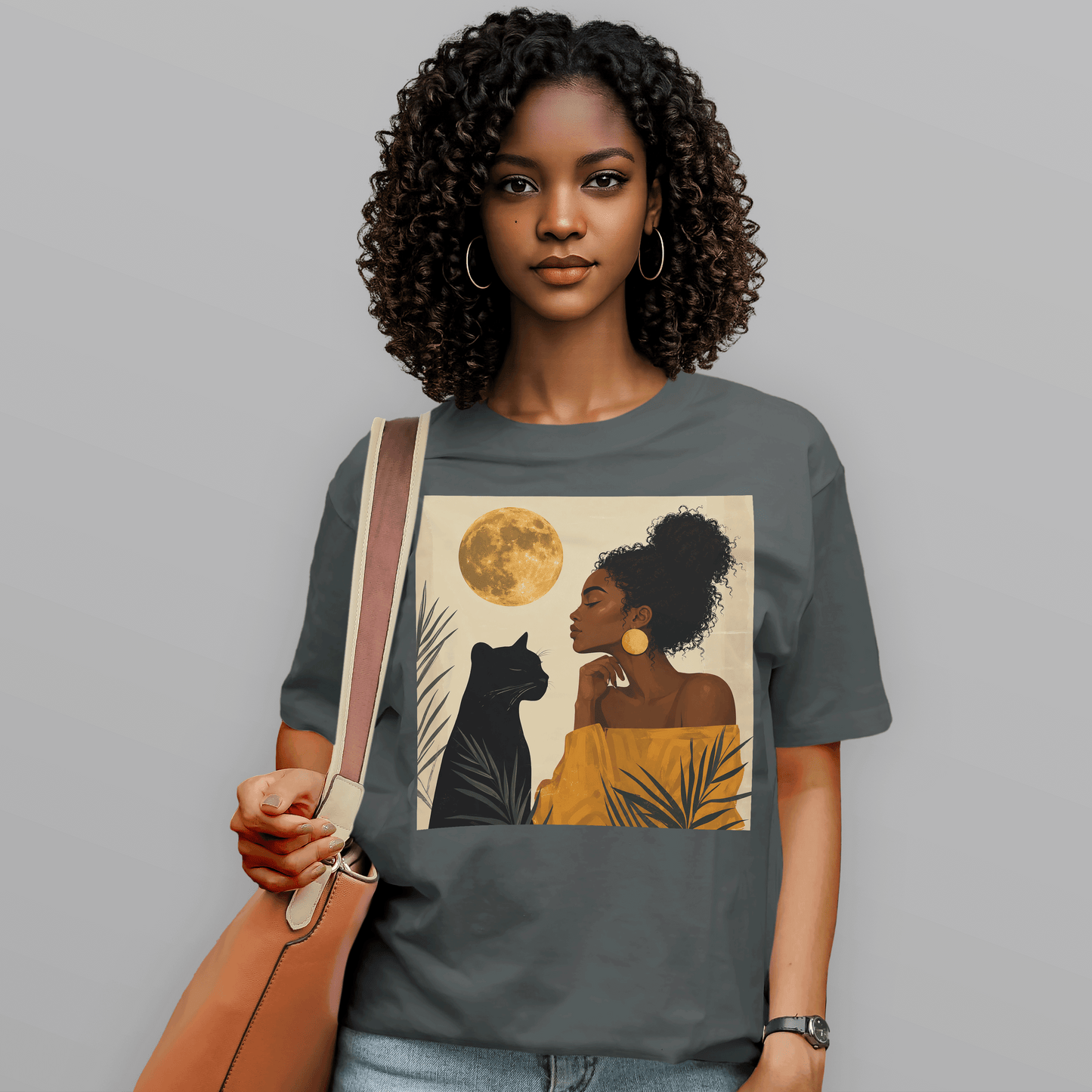 Moonlit Queen & Her Panther Spirit T-Shirt