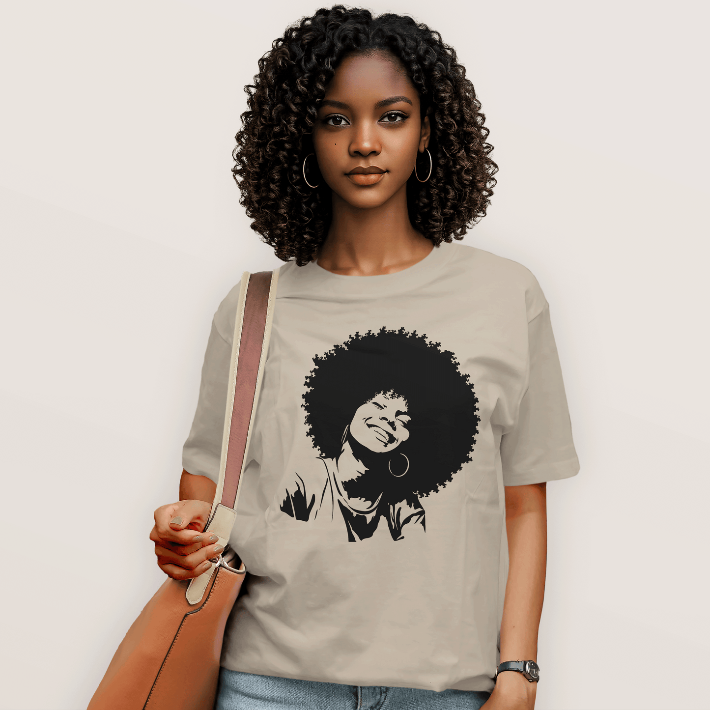 Smiling Afro Queen T-Shirt