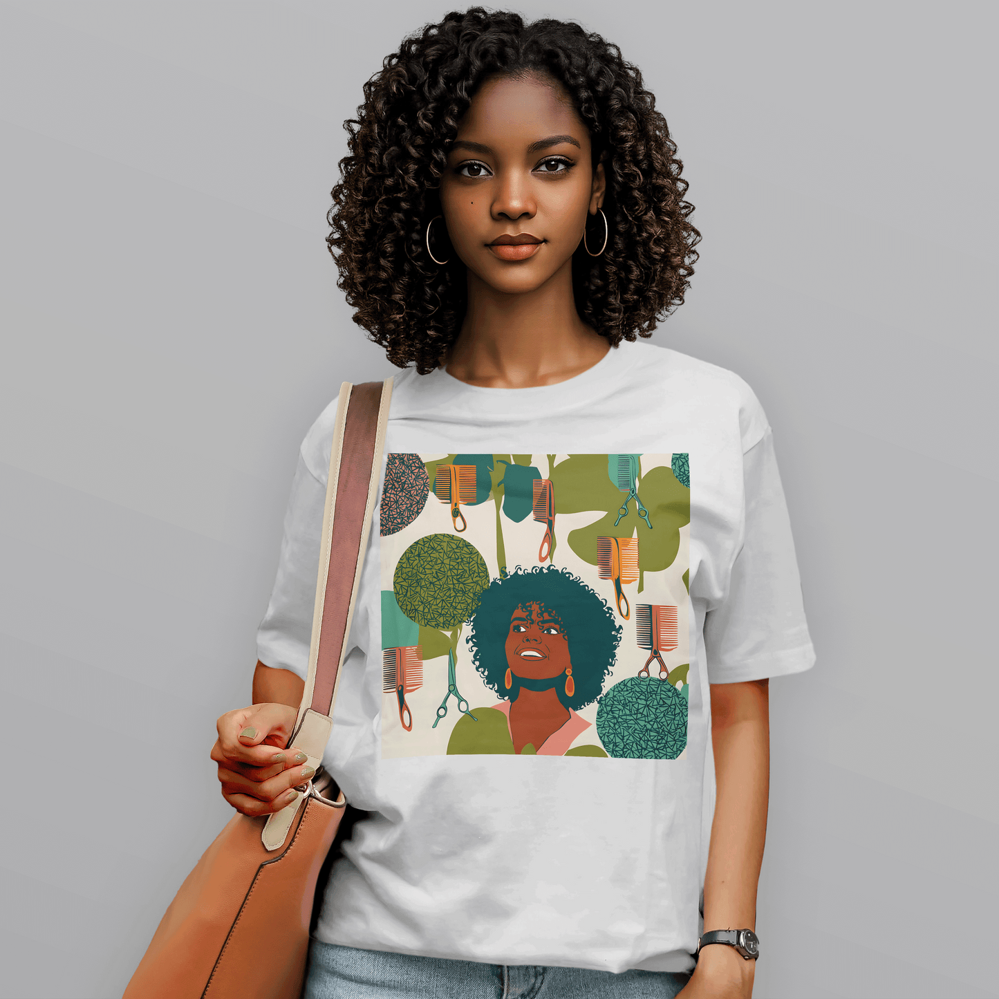 Vintage Hairstylist Barber Tools Afro Hair T-Shirt