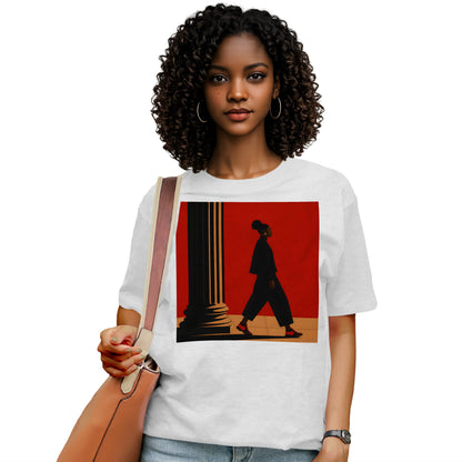 Afrocentric Black Girl Walking T-Shirt