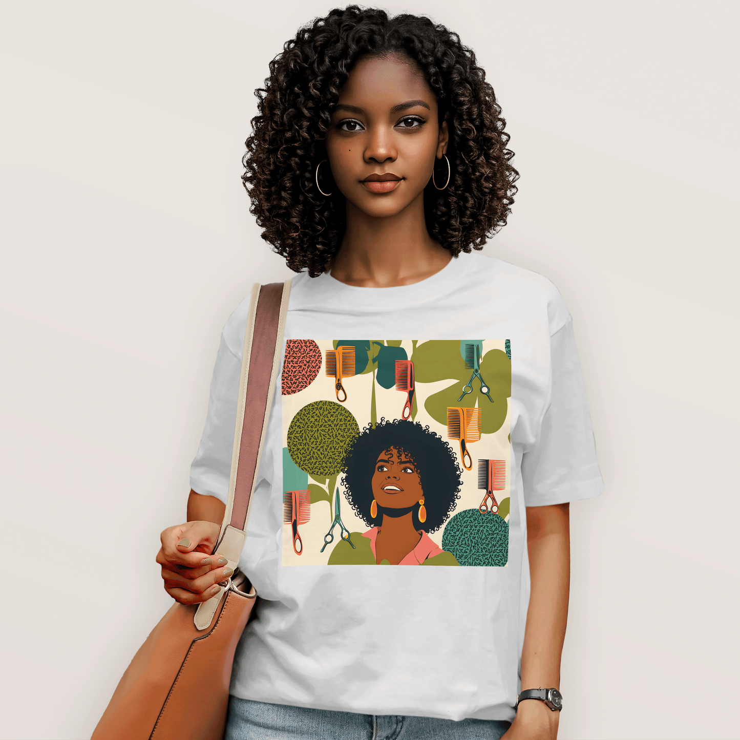 Vintage Hairstylist Afro Hair T-Shirt