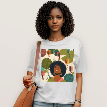 Vintage Hairstylist Afro Hair T-Shirt