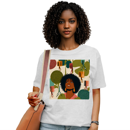 Vintage Hairstylist Afro Hair T-Shirt