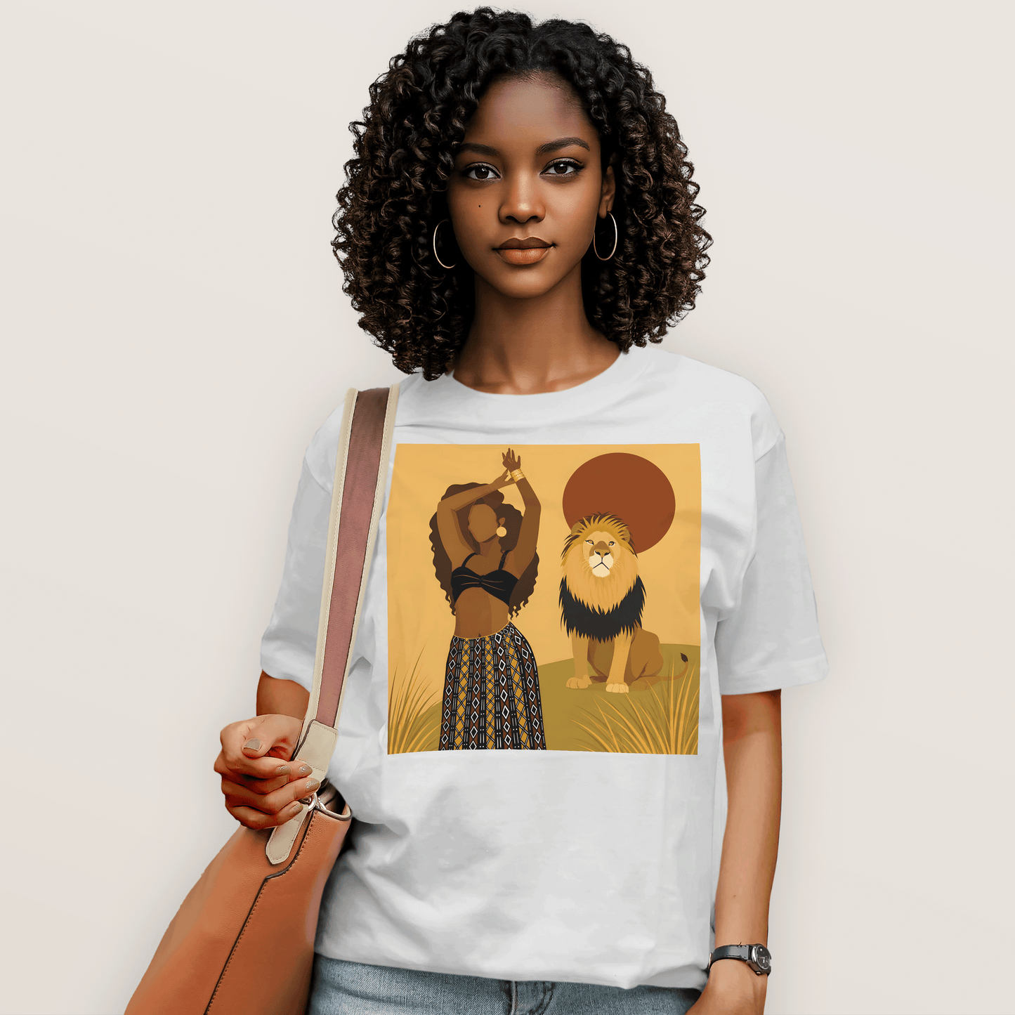 African Queen and Lion Safari T-Shirt