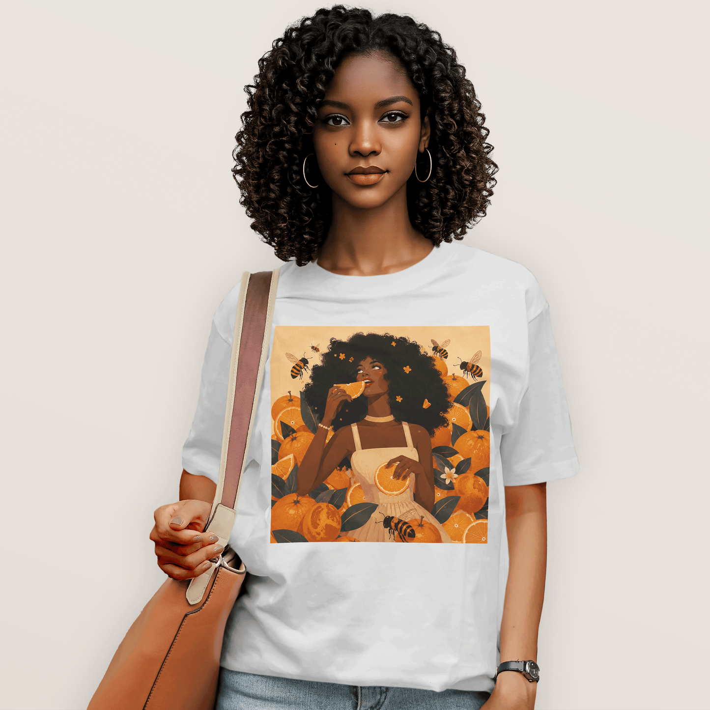 Sweet Citrus Afro Goddess T-Shirt