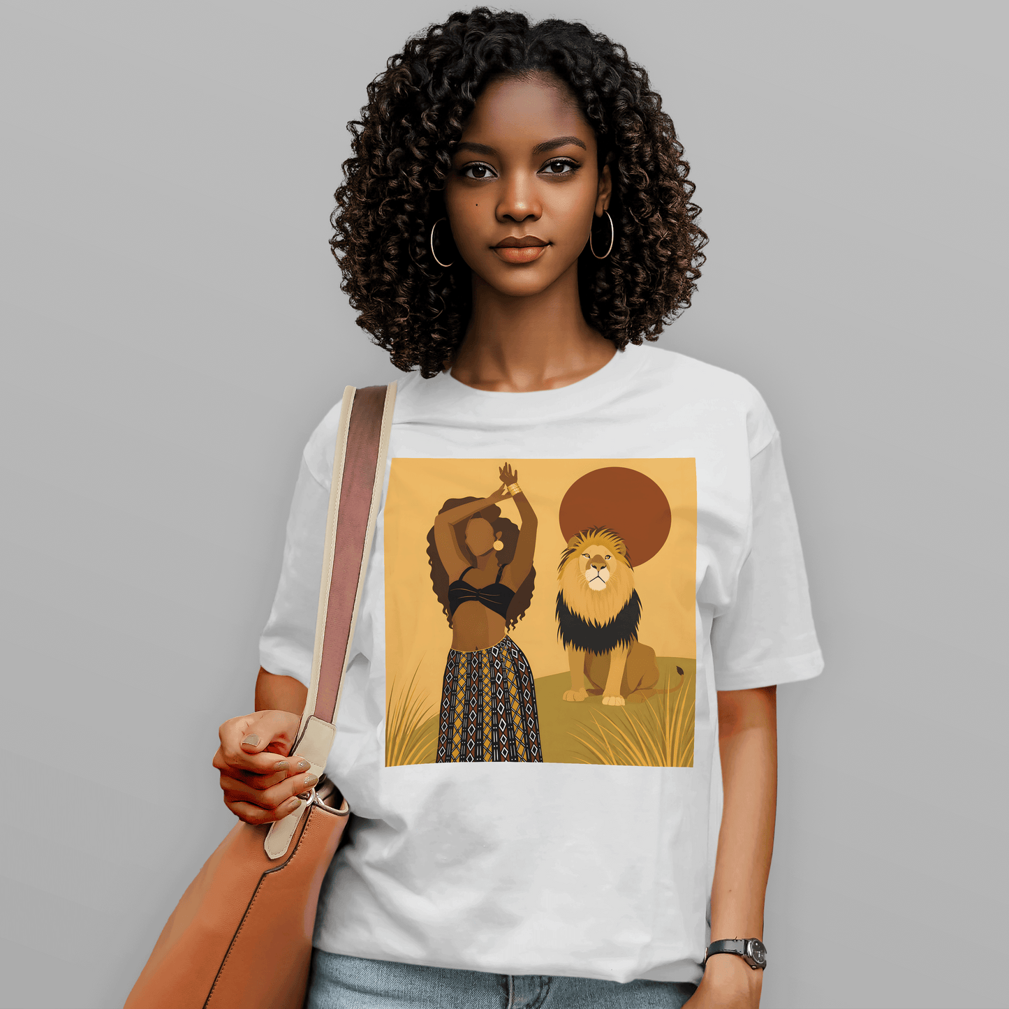 African Queen and Lion Safari T-Shirt