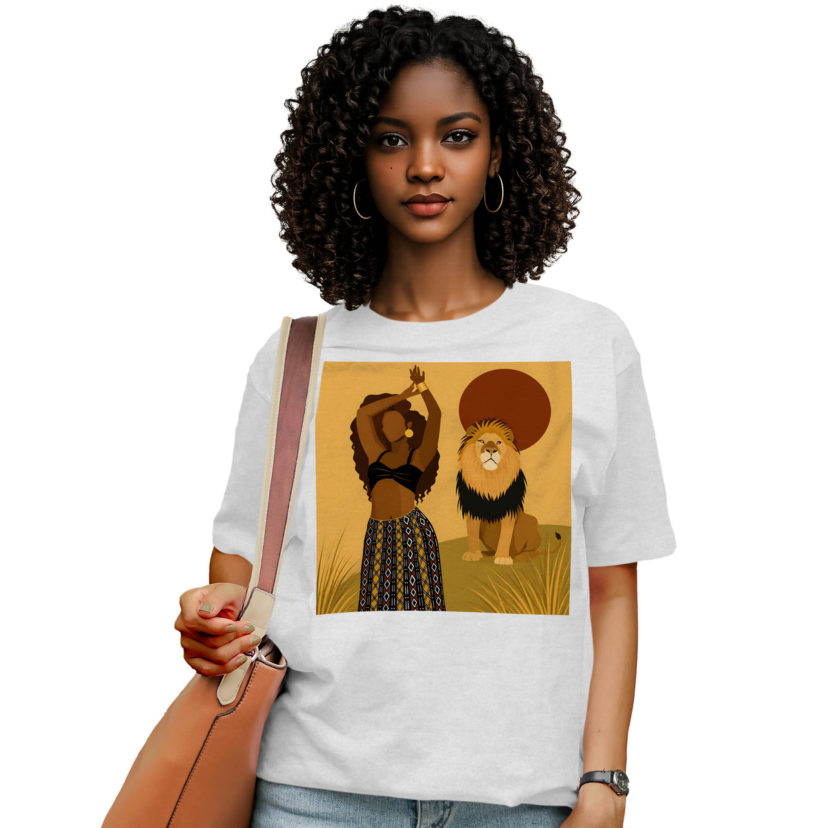 African Queen and Lion Safari T-Shirt