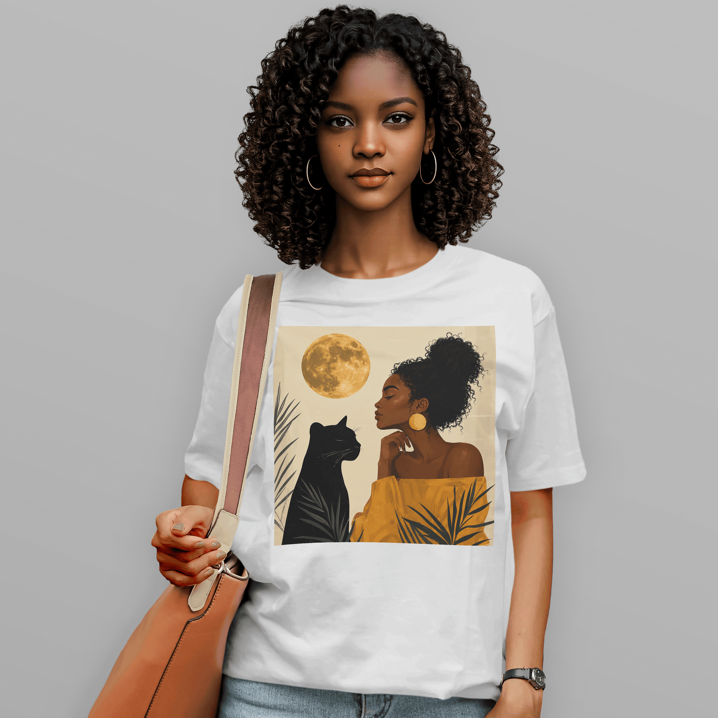 Moonlit Queen & Her Panther Spirit T-Shirt