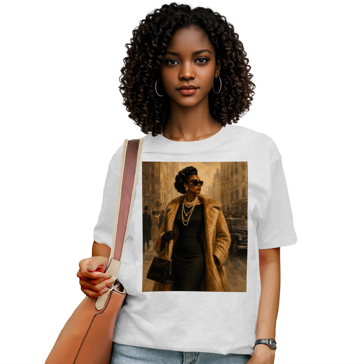 Vintage Harlem Elegance Graphic T-Shirt