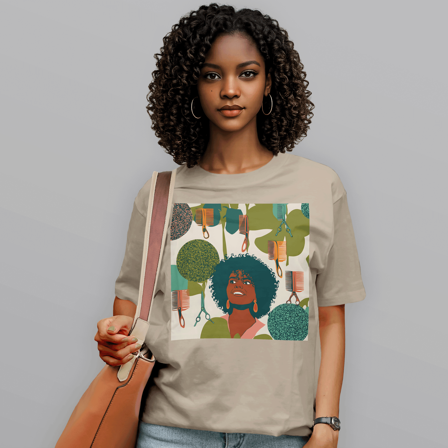 Vintage Hairstylist Barber Tools Afro Hair T-Shirt