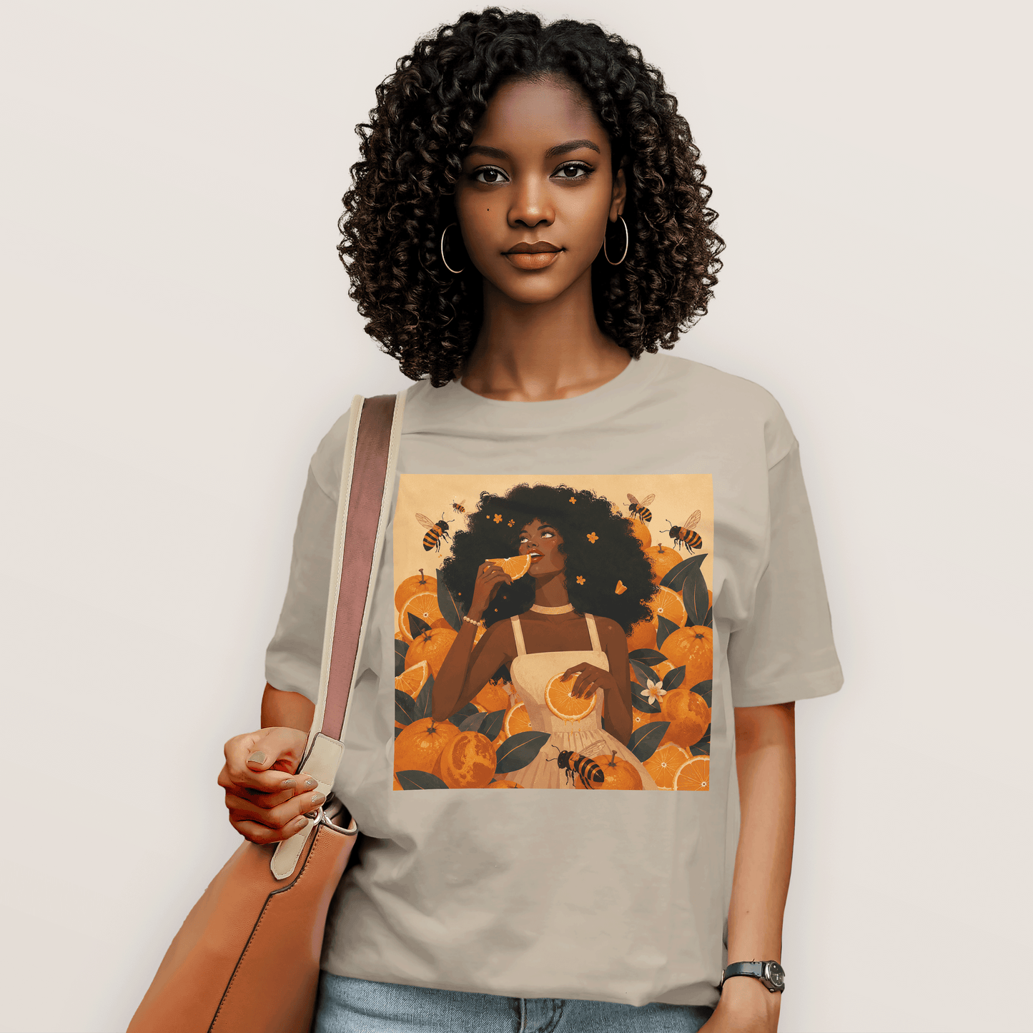 Sweet Citrus Afro Goddess T-Shirt