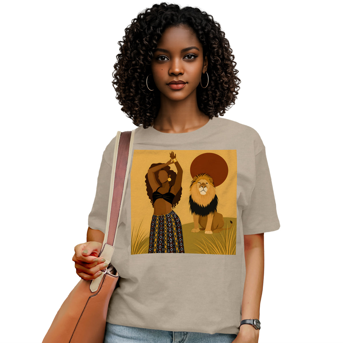 African Queen and Lion Safari T-Shirt