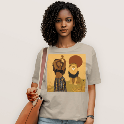 African Queen and Lion Safari T-Shirt