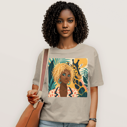 Boho Safari Giraffe Goddess T-Shirt