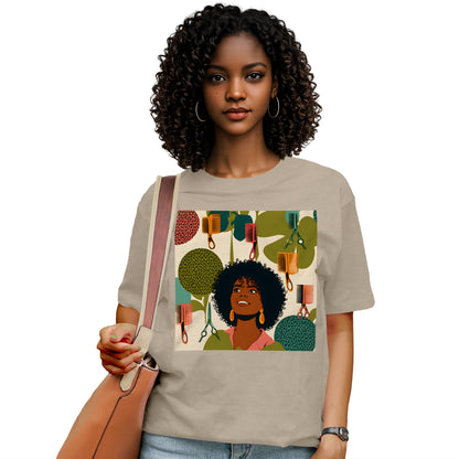 Vintage Hairstylist Afro Hair T-Shirt