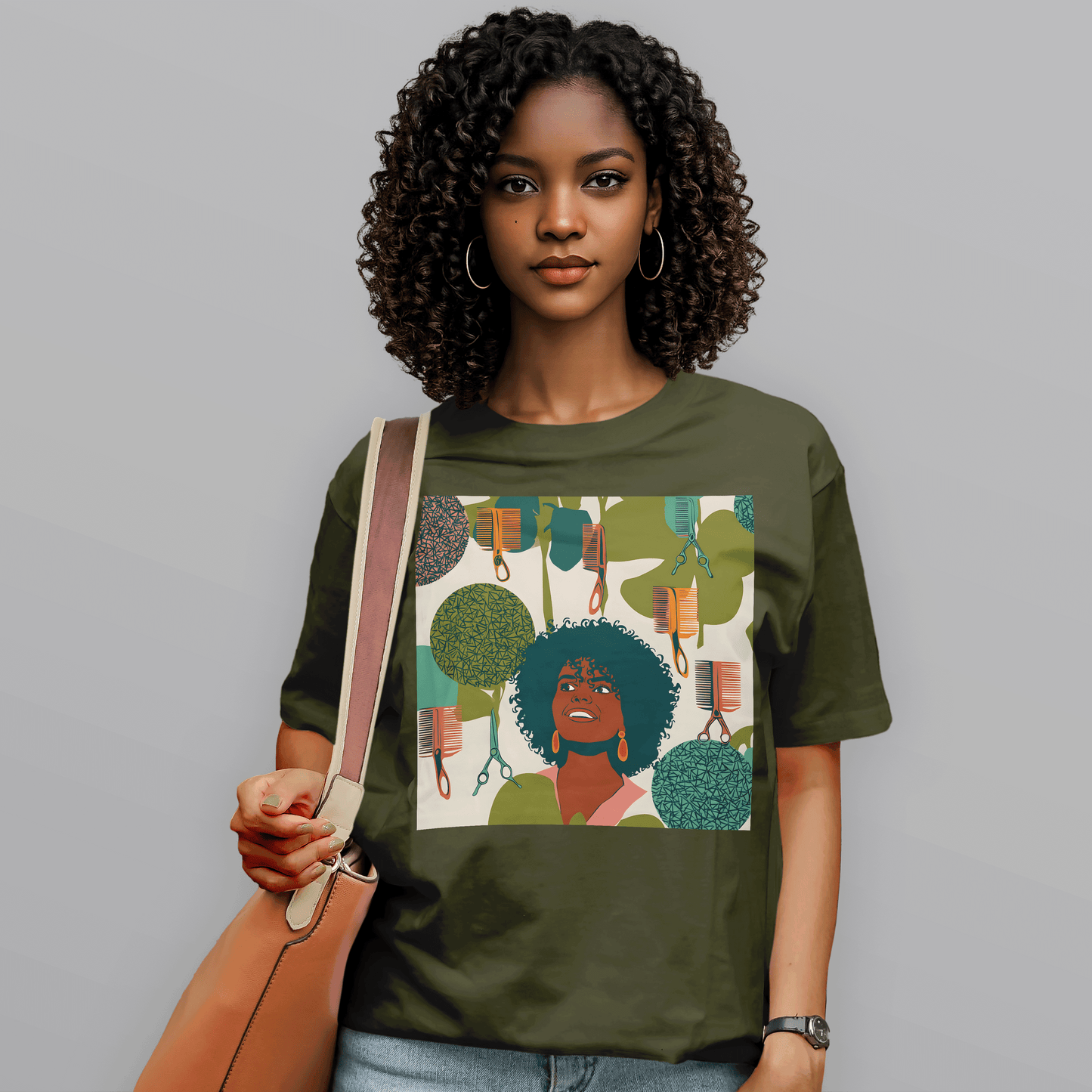 Vintage Hairstylist Barber Tools Afro Hair T-Shirt