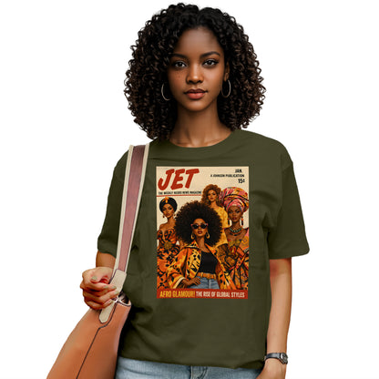 Afro Glamour Vintage Magazine T-Shirt