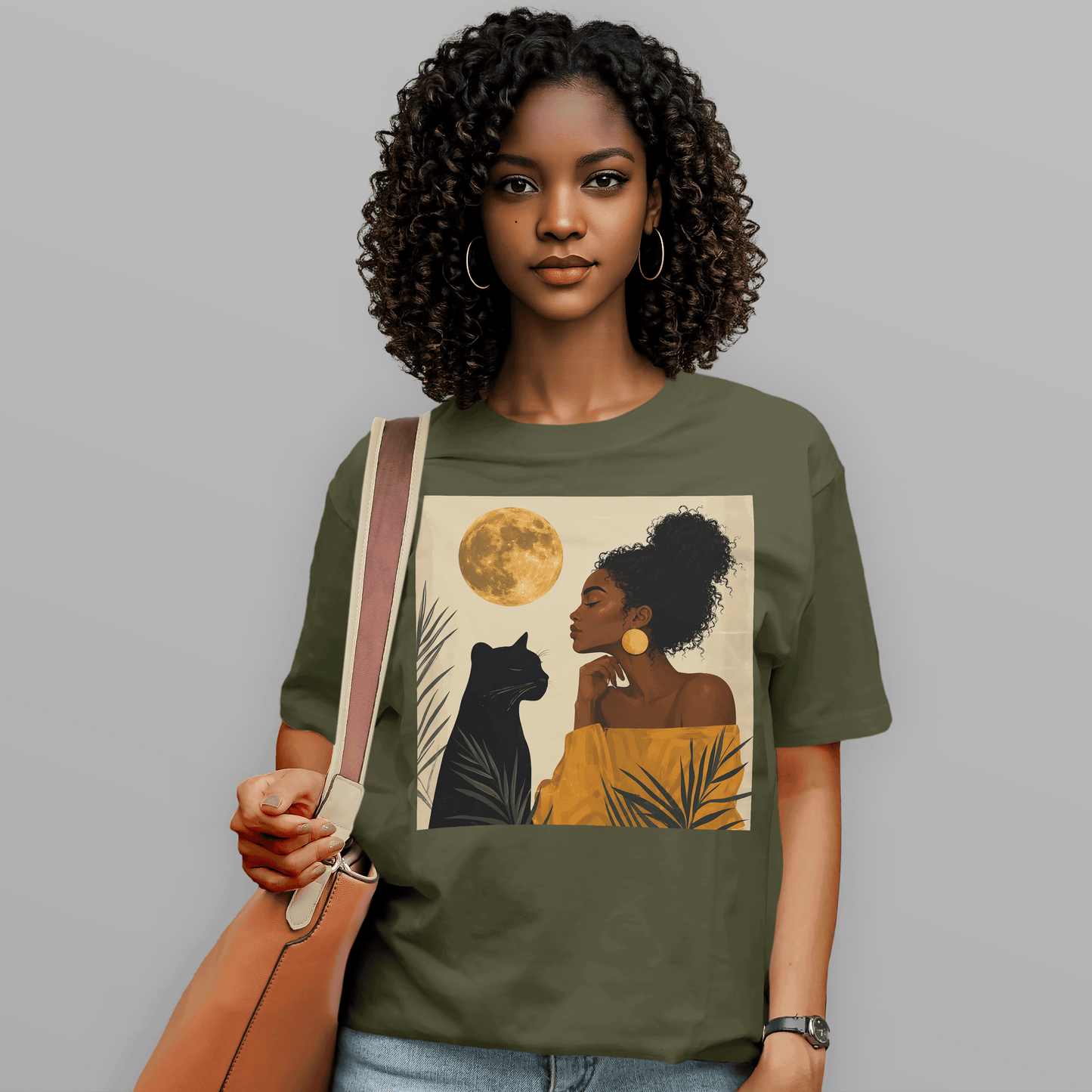 Moonlit Queen & Her Panther Spirit T-Shirt