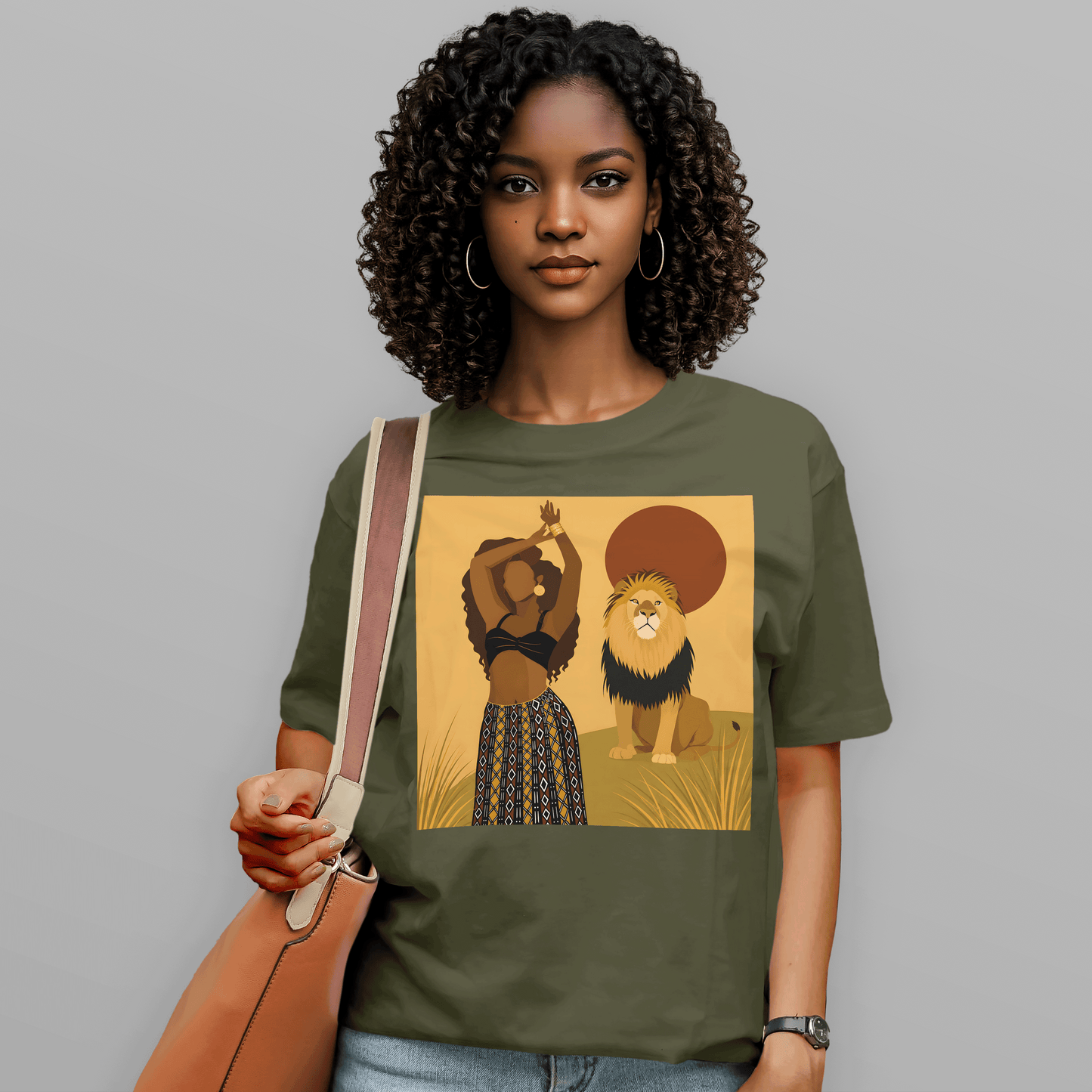 African Queen and Lion Safari T-Shirt