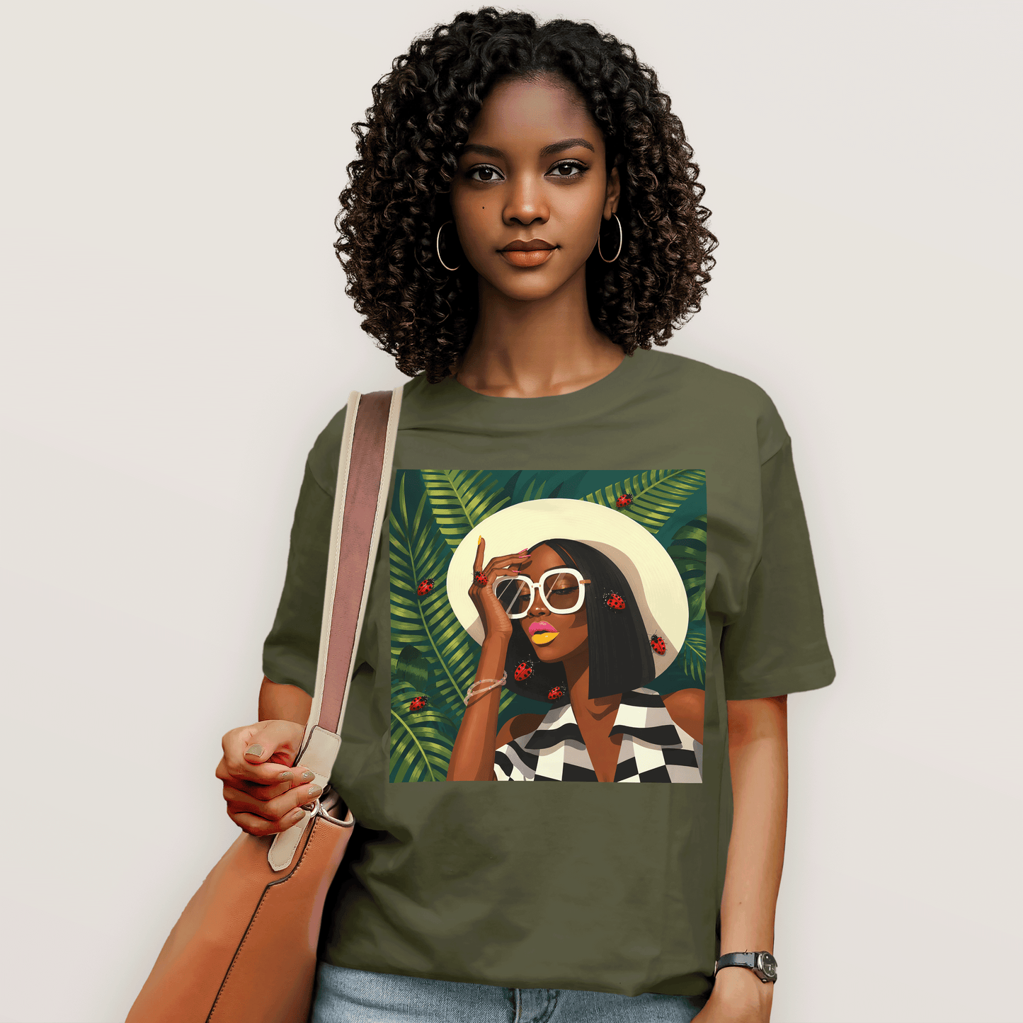 Ladybug Chic Afro Queen T-Shirt