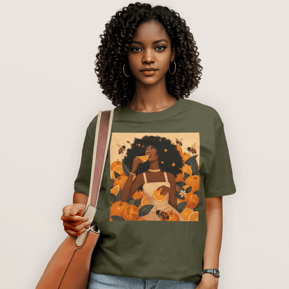 Sweet Citrus Afro Goddess T-Shirt