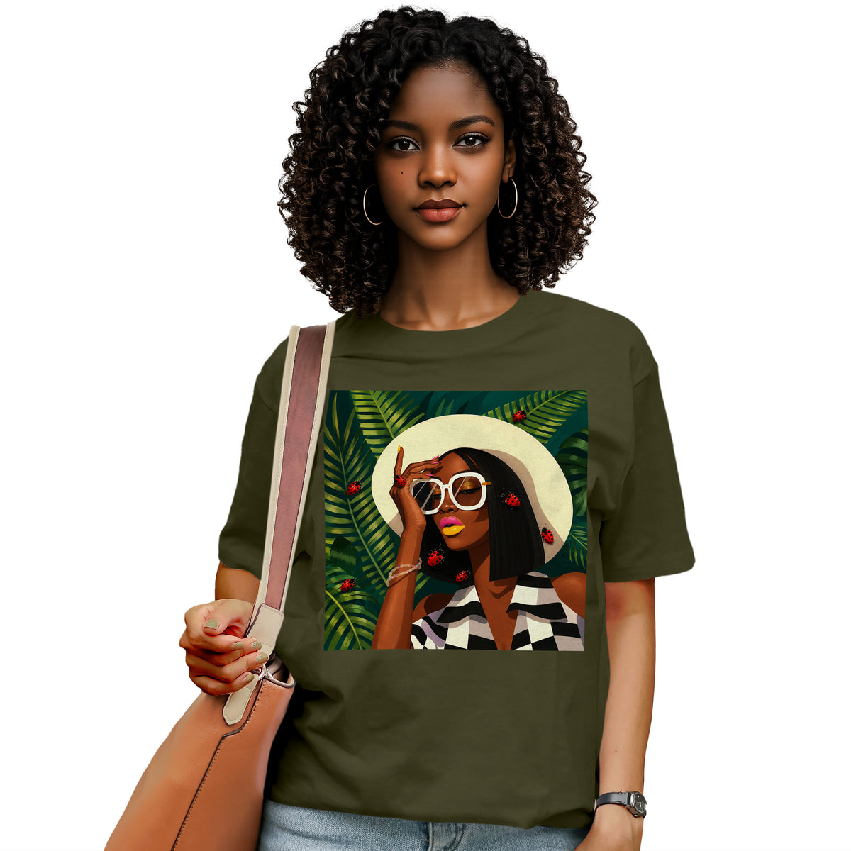 Ladybug Chic Afro Queen T-Shirt