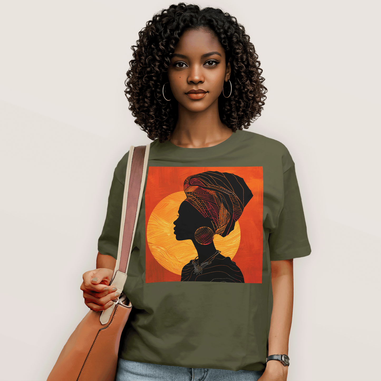 Sunset Silhouette African Queen T-Shirt