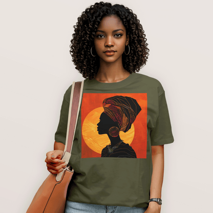 Sunset Silhouette African Queen T-Shirt