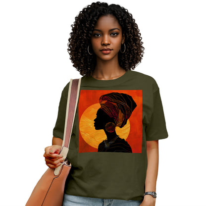 Sunset Silhouette African Queen T-Shirt