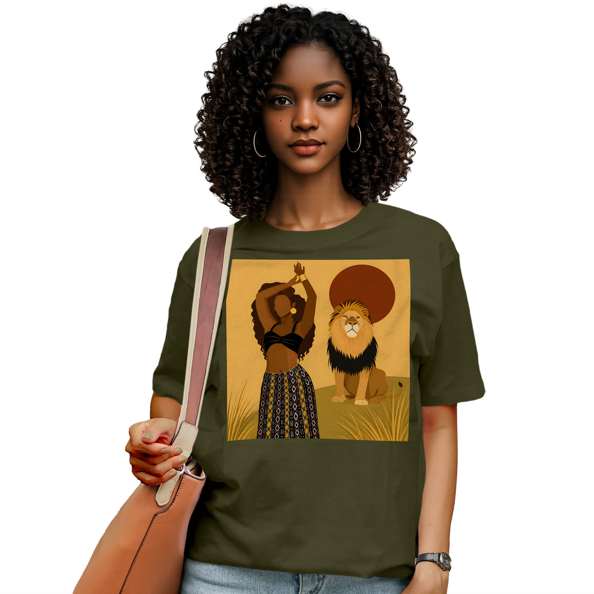 African Queen and Lion Safari T-Shirt