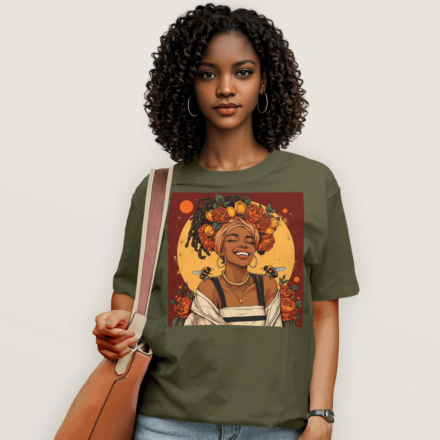 Golden Sun Melanin Queen T-Shirt