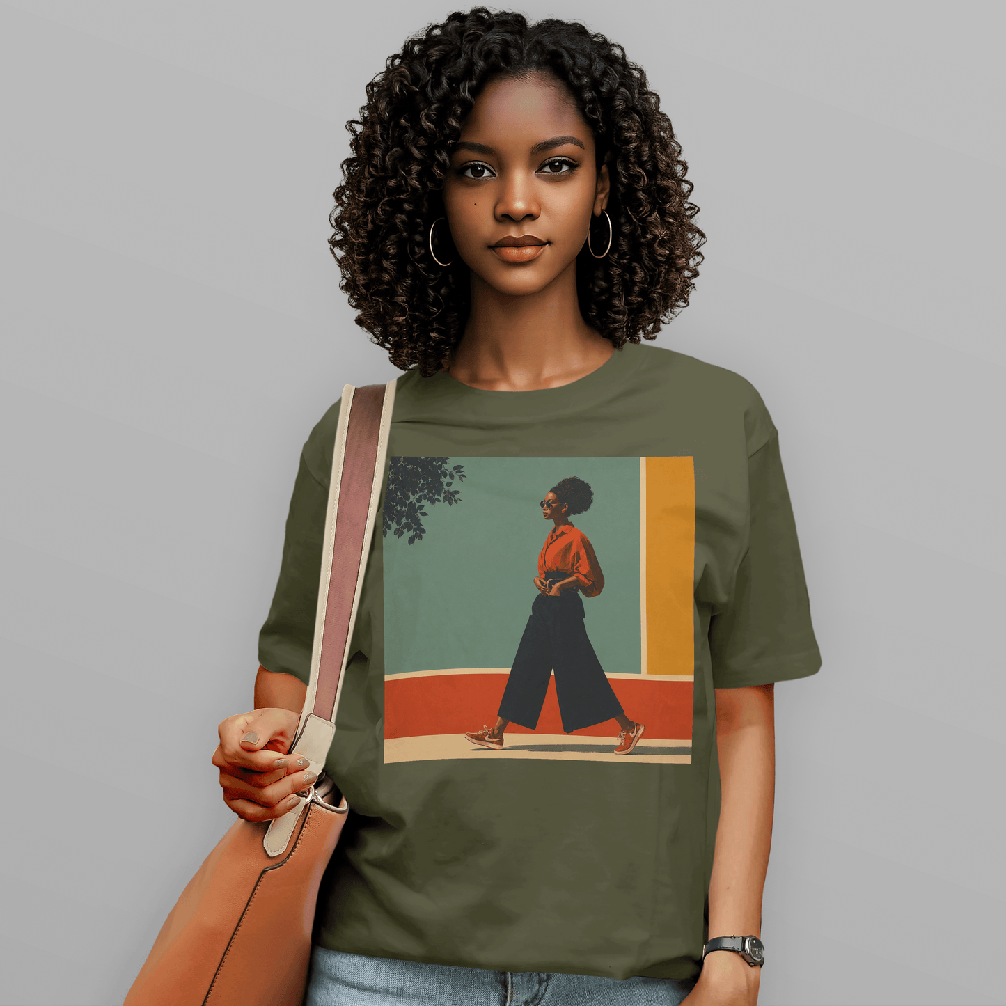 She Walks in Color Retro Soul T-Shirt