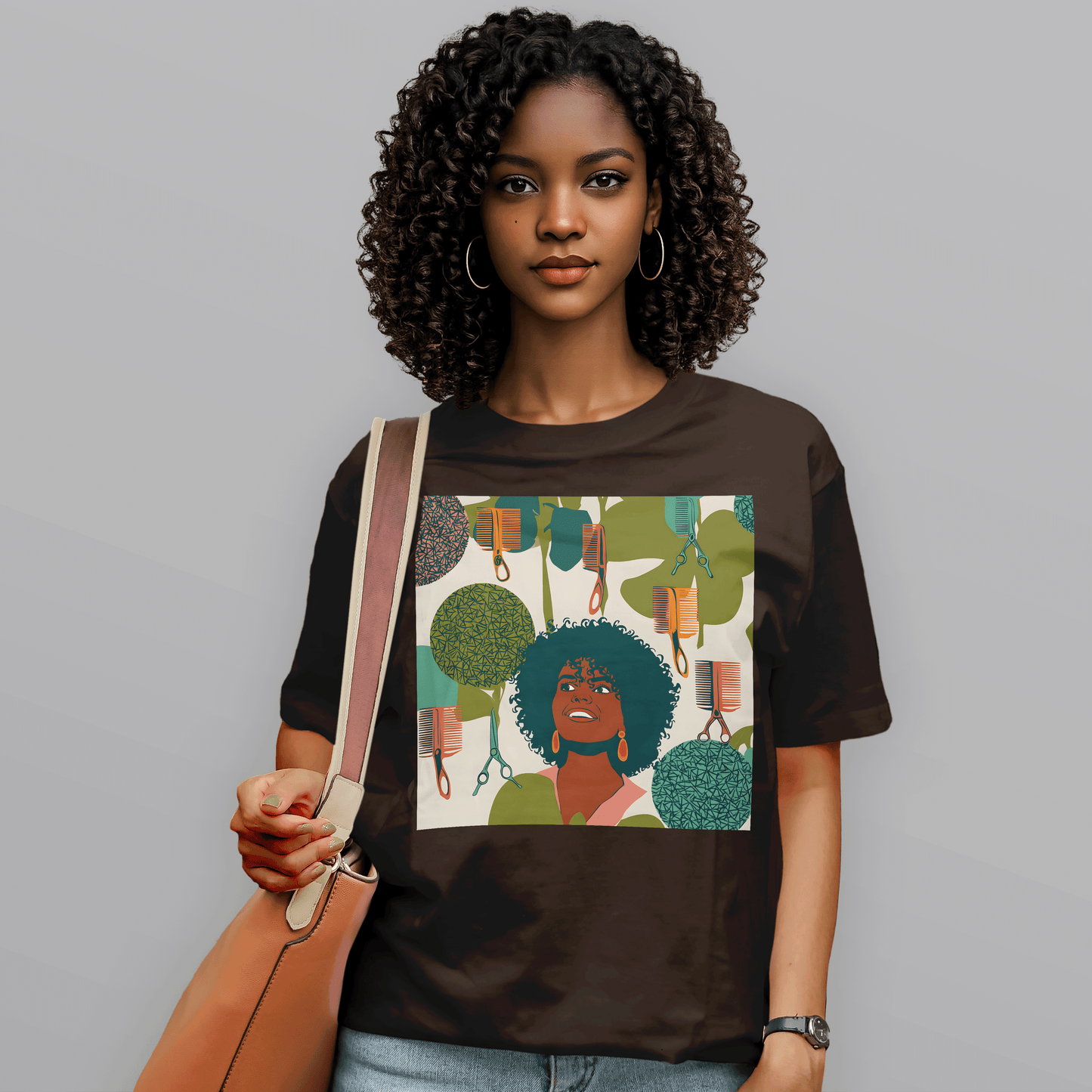 Vintage Hairstylist Barber Tools Afro Hair T-Shirt