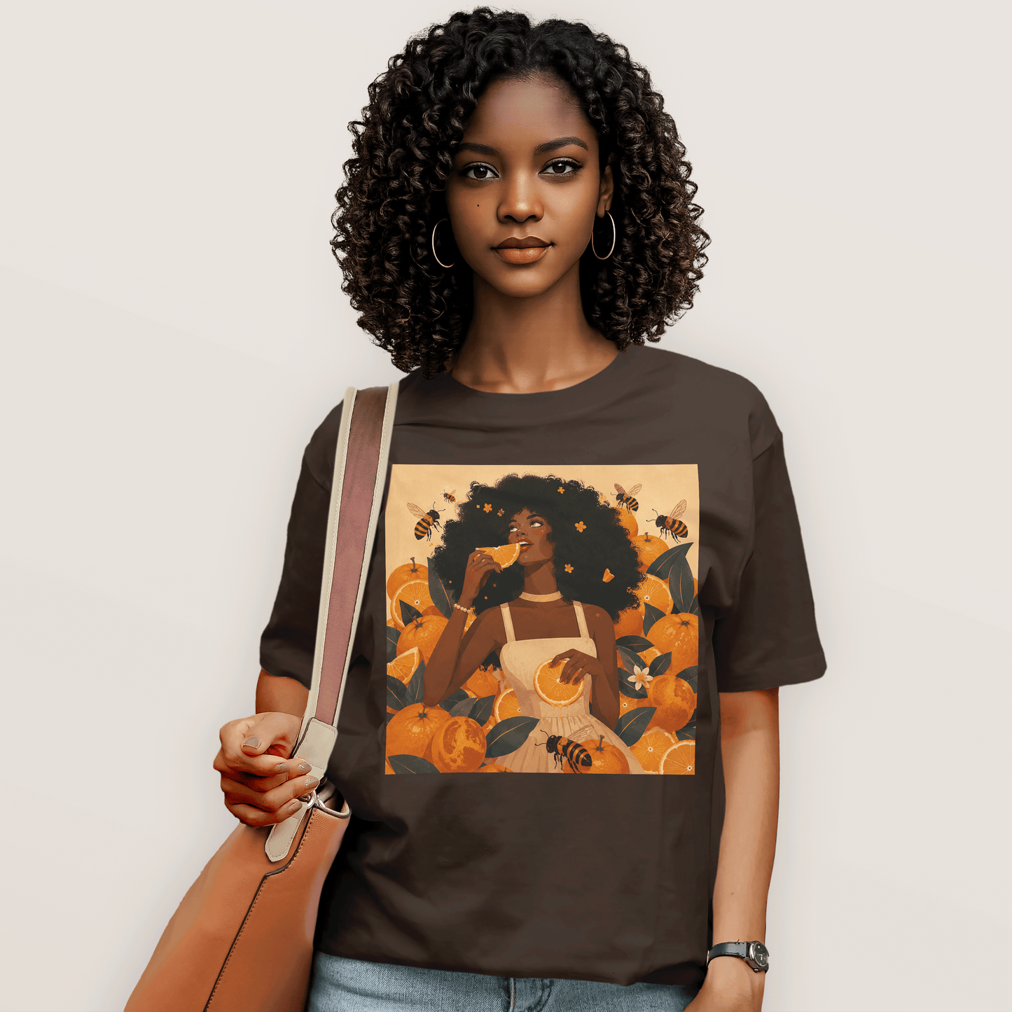 Sweet Citrus Afro Goddess T-Shirt