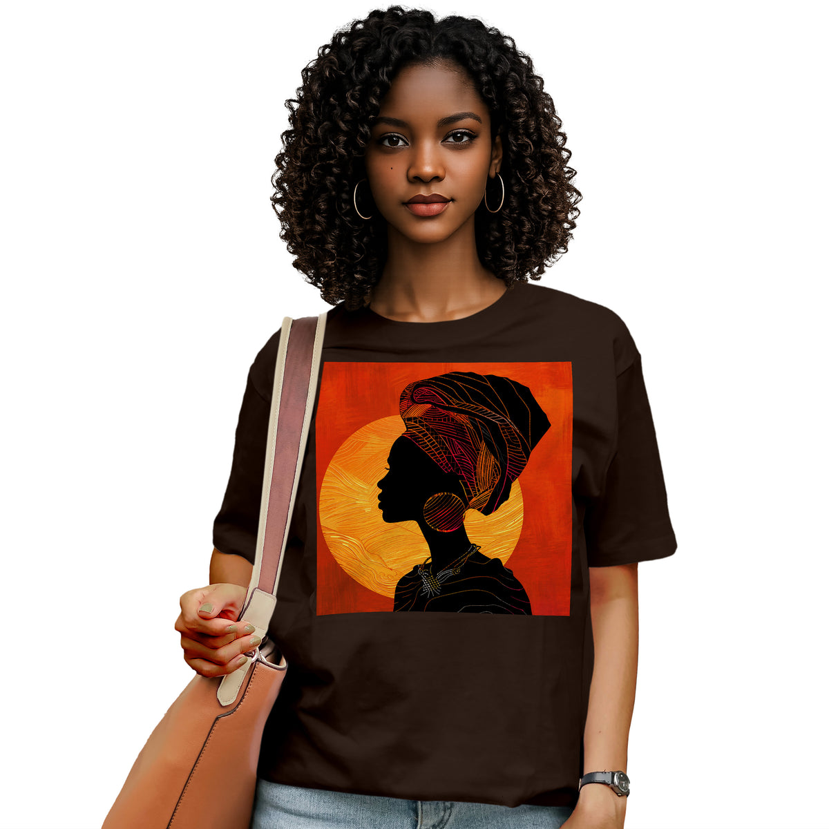 Sunset Silhouette African Queen T-Shirt