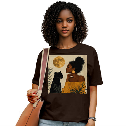 Moonlit Queen & Panther Spirit T-Shirt