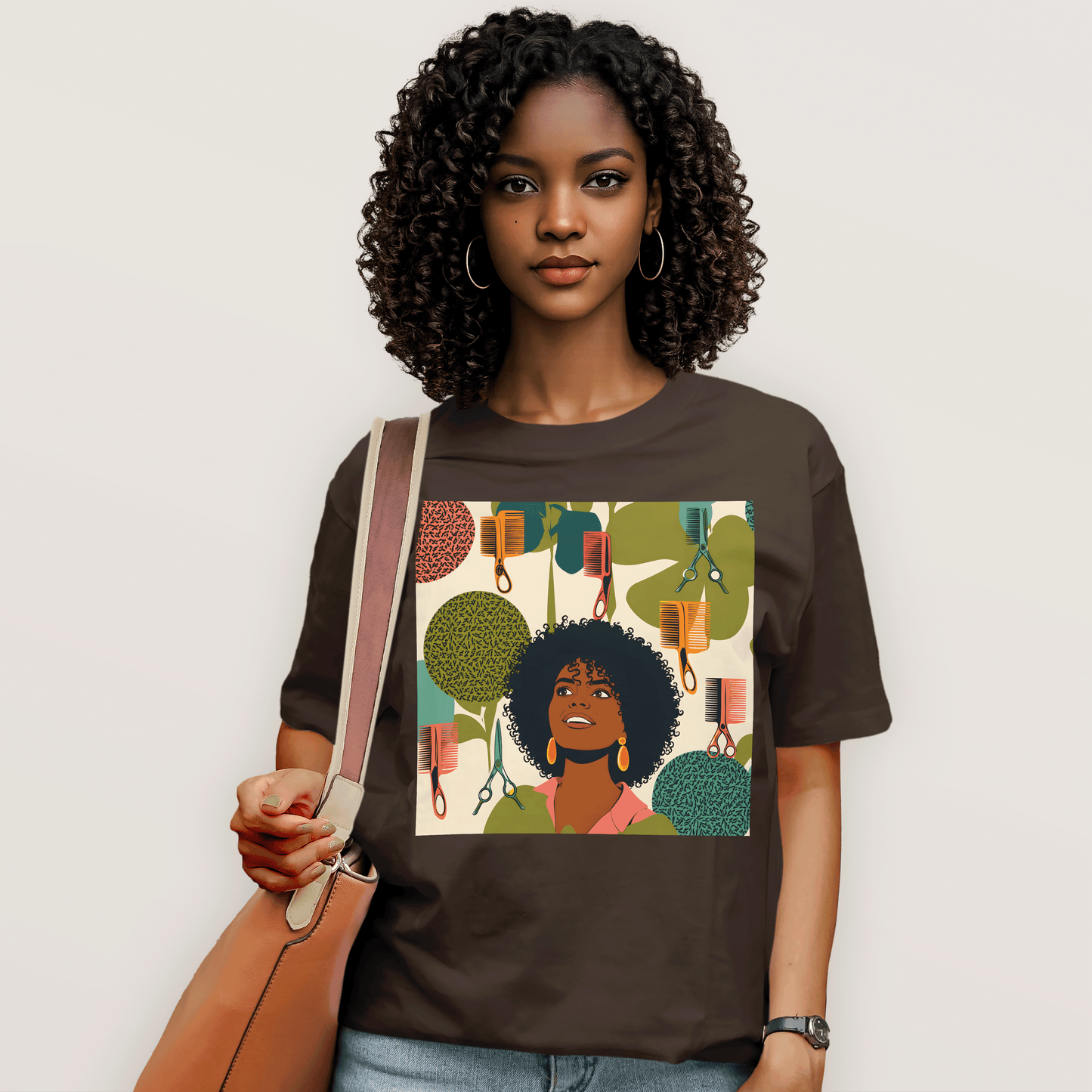 Vintage Hairstylist Afro Hair T-Shirt